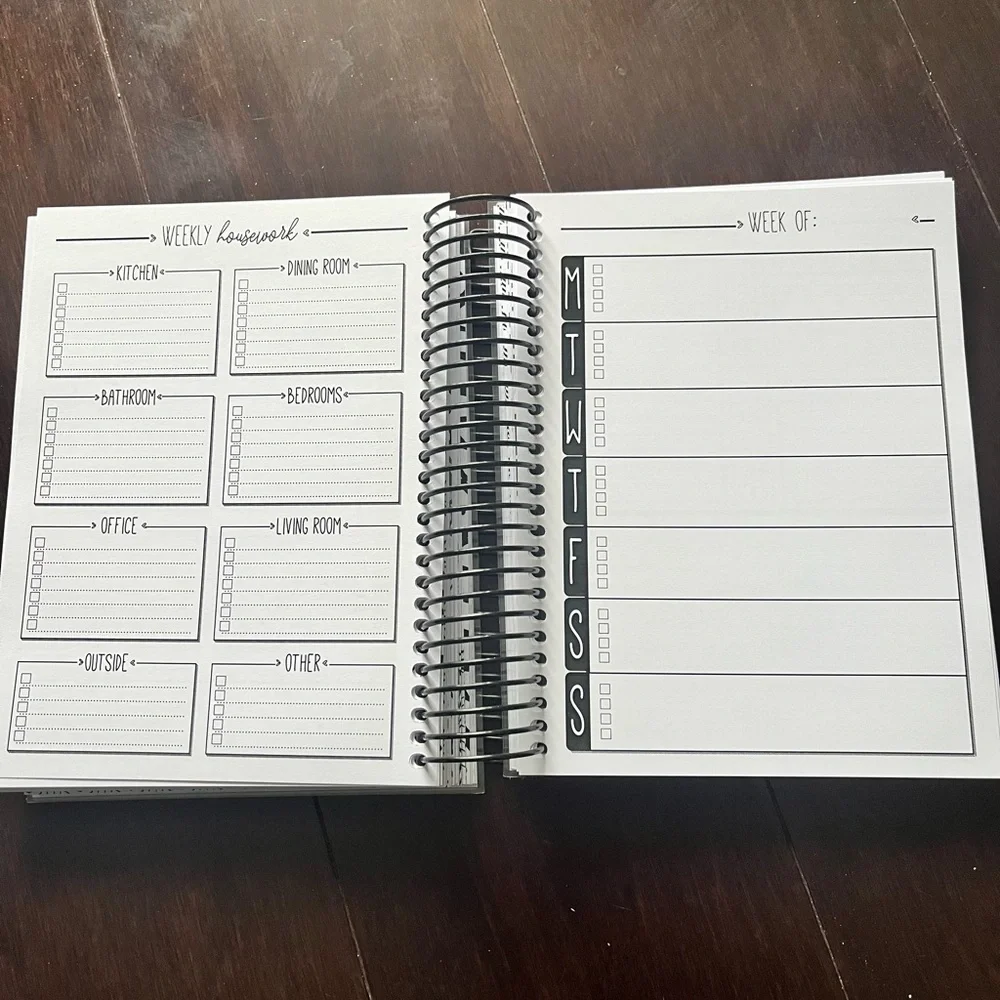 Lights Planner Action Coil B6 Planner Daily New Weekly Cleaning Notebook TN